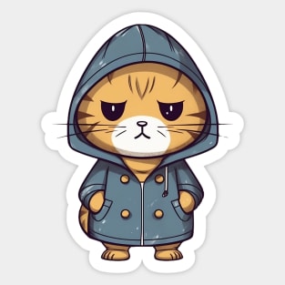 Grumpy coat Sticker